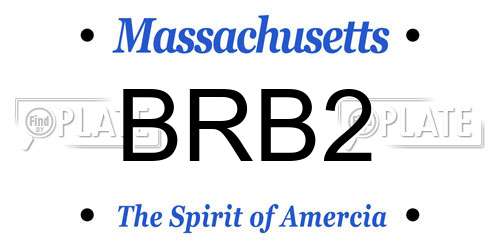 BRB2 Massachusetts License Plate
