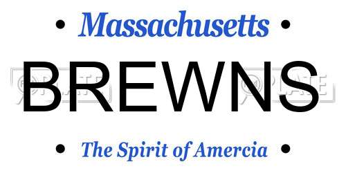 BREWNS Massachusetts License Plate