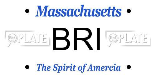 BRI Massachusetts License Plate
