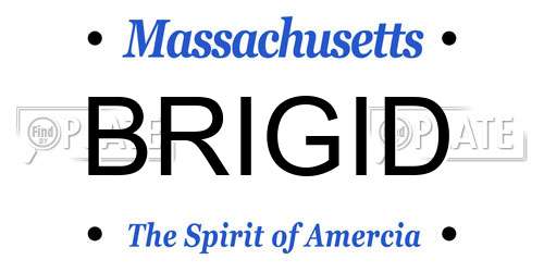 BRIGID Massachusetts License Plate
