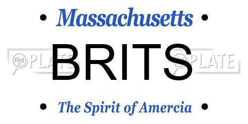 BRITS Massachusetts License Plate