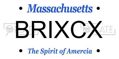 BRIXCX Massachusetts License Plate