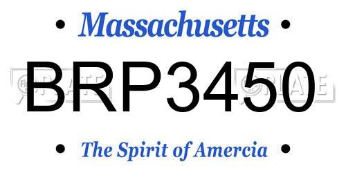 BRP3450 Massachusetts License Plate