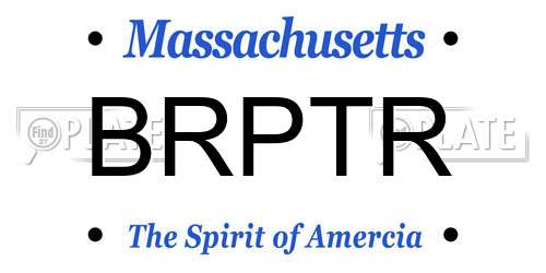 BRPTR Massachusetts License Plate