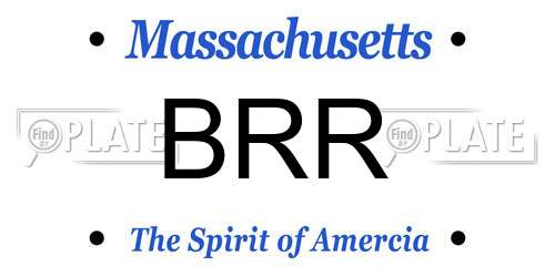 BRR Massachusetts License Plate