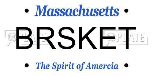 BRSKET Massachusetts License Plate