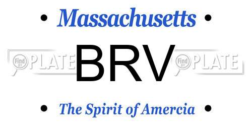 BRV Massachusetts License Plate