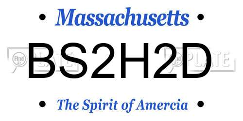 BS2H2D Massachusetts License Plate