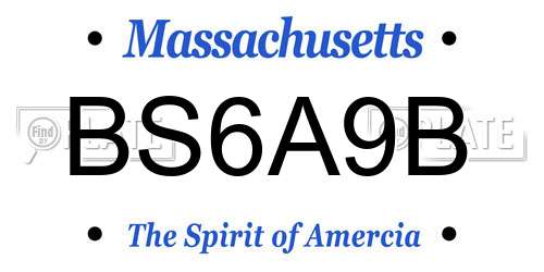 BS6A9B Massachusetts License Plate