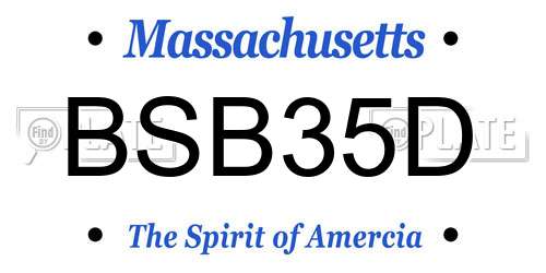 BSB35D Massachusetts License Plate