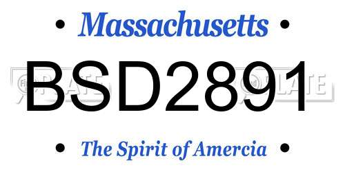 BSD2891 Massachusetts License Plate