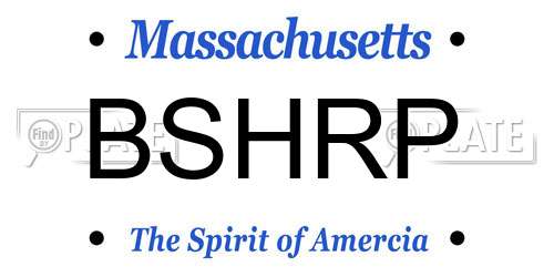BSHRP Massachusetts License Plate