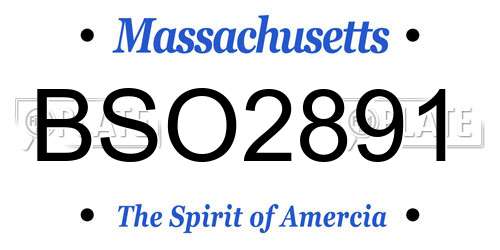 BSO2891 Massachusetts License Plate