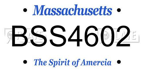 BSS4602 Massachusetts License Plate