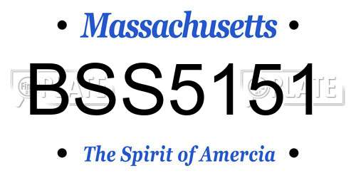 BSS5151 Massachusetts License Plate