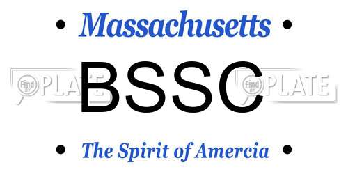 BSSC Massachusetts License Plate