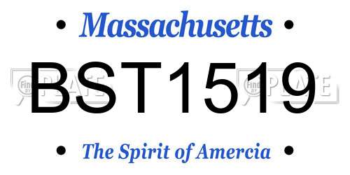 BST1519 Massachusetts License Plate