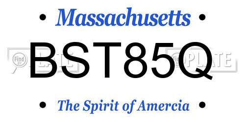 BST85Q Massachusetts License Plate