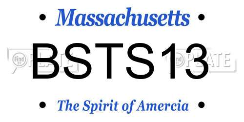 BSTS13 Massachusetts License Plate