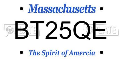 BT25QE Massachusetts License Plate