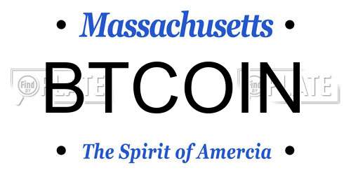 BTCOIN Massachusetts License Plate