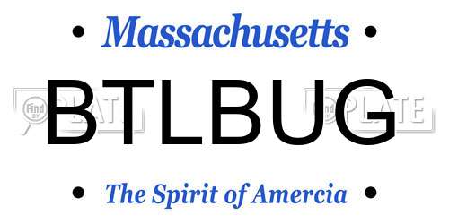 BTLBUG Massachusetts License Plate