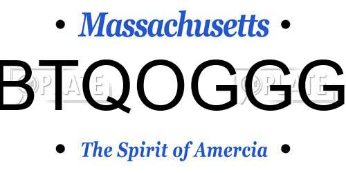 BTQOGGG Massachusetts License Plate