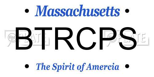 BTRCPS Massachusetts License Plate