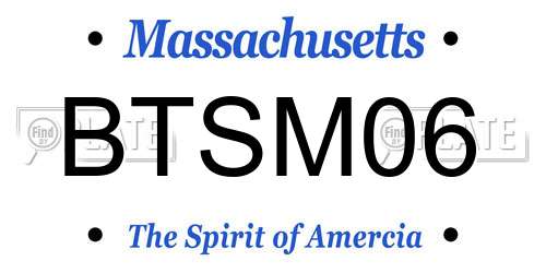 BTSM06 Massachusetts License Plate