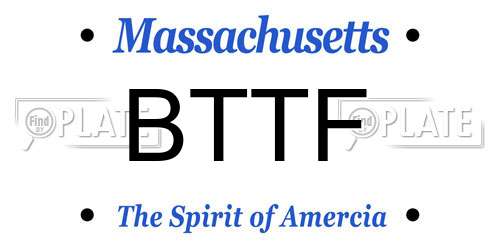 BTTF Massachusetts License Plate