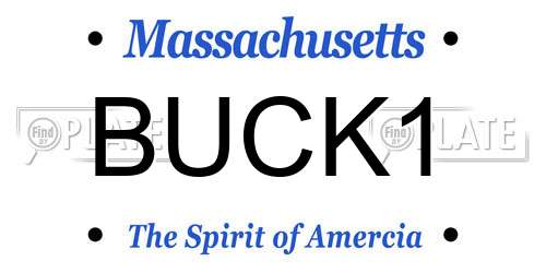 BUCK1 Massachusetts License Plate