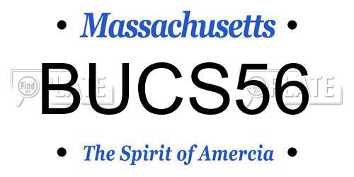 BUCS56 Massachusetts License Plate
