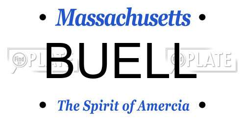 BUELL Massachusetts License Plate