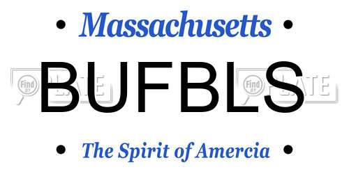 BUFBLS Massachusetts License Plate