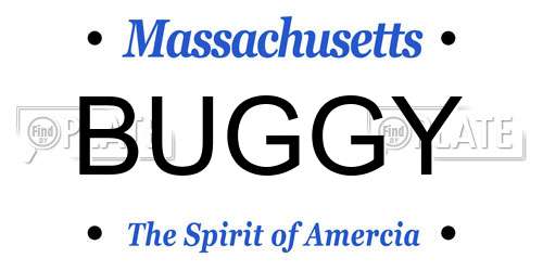 BUGGY Massachusetts License Plate