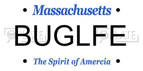 BUGLFE Massachusetts License Plate