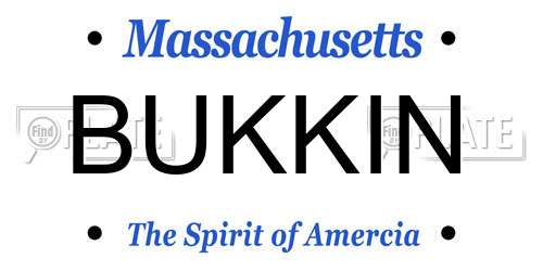 BUKKIN Massachusetts License Plate