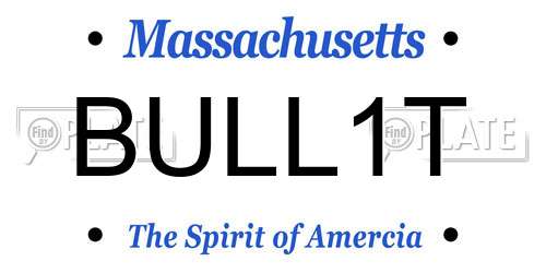BULL1T Massachusetts License Plate