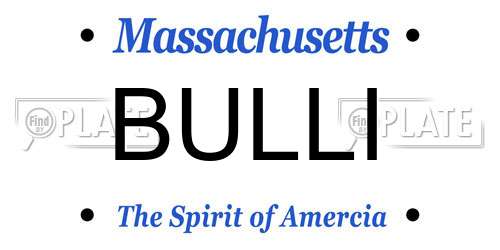 BULLI Massachusetts License Plate