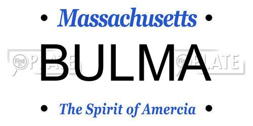 BULMA Massachusetts License Plate