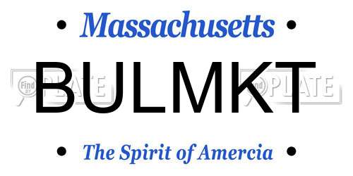 BULMKT Massachusetts License Plate