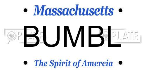 BUMBL Massachusetts License Plate