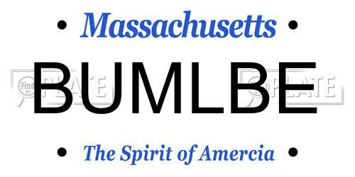 BUMLBE Massachusetts License Plate