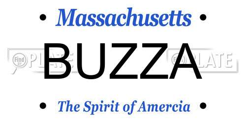 BUZZA Massachusetts License Plate