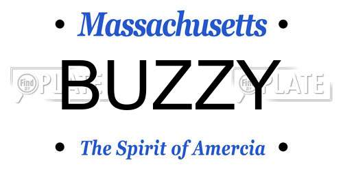 BUZZY Massachusetts License Plate