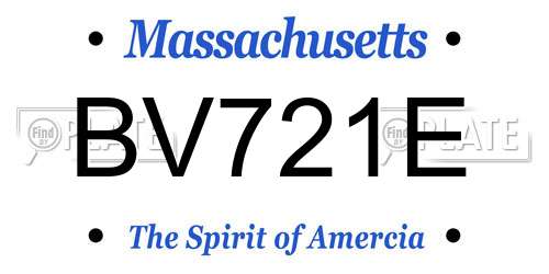 BV721E Massachusetts License Plate