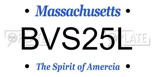 BVS25L Massachusetts License Plate