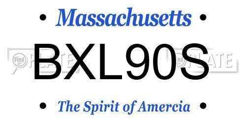 BXL90S Massachusetts License Plate