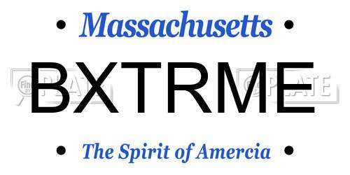 BXTRME Massachusetts License Plate