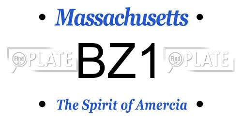 BZ1 Massachusetts License Plate